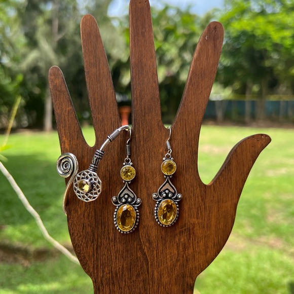 Citrine silver set Boho - Bohemian - Picture 2 of 12